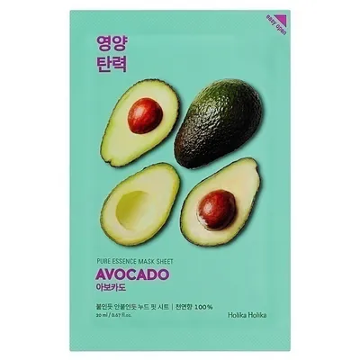 Holika Holika Pure Essence, Avocado, Mask Sheet (Maseczka z awokado)