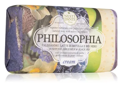 Nesti Dante Philosophia Cream, Rosewood, Birch Milk & Black Iris Natural Soap (Naturalne mydło toaletoweo zapachu drzewa różanego, mleka brzozowego i czarnego irysa)