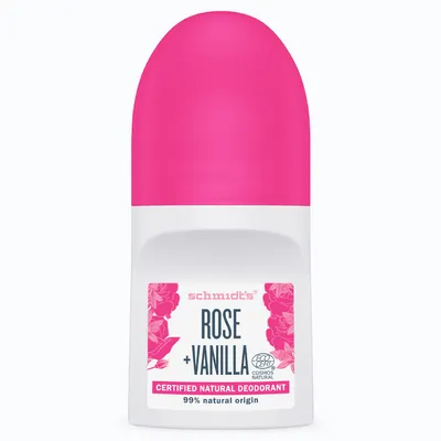 Schmidt's On Rose & Vanilla Natural Deodorant Roll-on (Naturalny dezodorant w kulce `Róża i wanilia`)