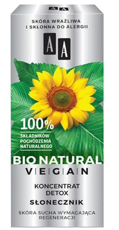 AA Bio Natural Vegan, Koncentrat detox `Słonecznik`