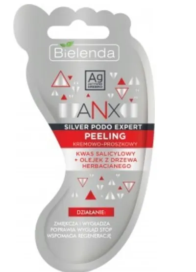 Bielenda ANX Silver Podo Expert, Kremowo-proszkowy peeling do stóp