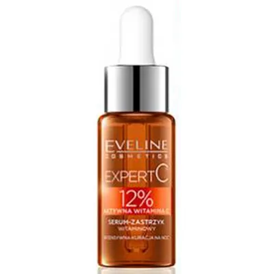 Eveline Cosmetics Expert C, Serum zastrzyk witaminowy 12 % intensywna kuracja na noc `Aktywator młodości`