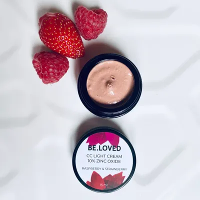 Be.Loved CC Light Cream 10% Zinc Oxide Raspberry & Strawberry (Malinowo - truskawkowy krem CC lekko brązujący)