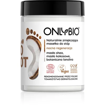 OnlyBio Foot, Naturalnie zmiękczające masełko do stóp `Nocna regeneracja`