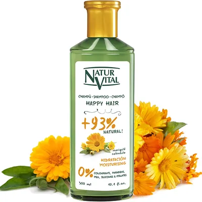 NaturVital Happy Hair, Moisturizing Shampoo (Szampon nawilżający z ekstraktem z nagietka)