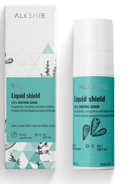Alkmie No. 3 Liquid Shield, S.O.S. Soothing Serum (SOS serum wyciszające)