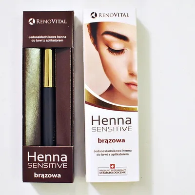 V. Laboratories (Saraya) RenoVital, Henna Sensitive (Jednoskładnikowa henna do brwi z aplikatorem)