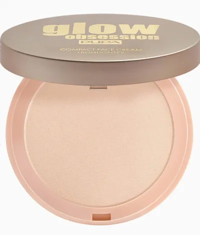 PUPA Glow Obsession, Compact Cream Face Highlighter (Kremowy rozświetlacz w kompakcie)