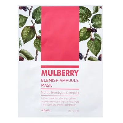 A'pieu Mulberry Blemish Ampoule Mask (Nawilżająco-rozjaśniająca maska w płachcie)