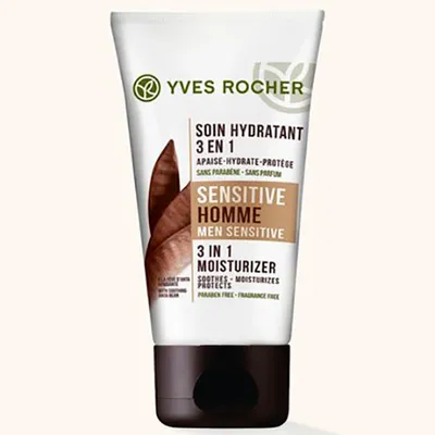 Yves Rocher Sensitive Homme, Soin Hydratant 3 en 1 (Krem nawilżający 3 w 1 do skóry wrażliwej)