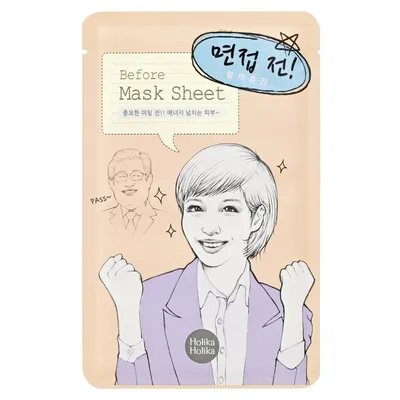 Holika Holika Before  Interview, Mask Sheet (Maseczka na bawełnianej płachcie)