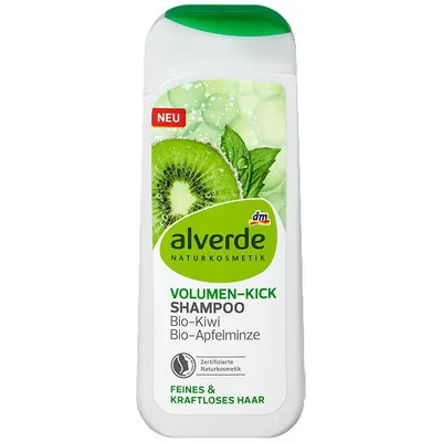 Alverde Shampoo Volumen Kick (Szampon dodający objętości z kiwi i miętą jabłkową)
