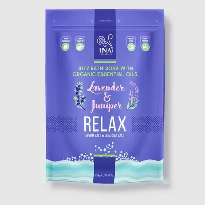 Ina Bulgaria Relax Lavender & Juniper Sitz Bath Soak with Organic Essential Oils (Sól do kąpieli z lawendą i jałowcem)