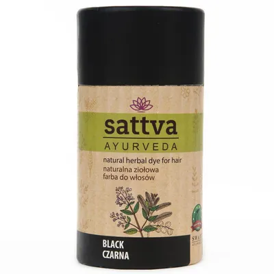 Sattva Ayurveda Natural Herbal Dye for Hair Black (Henna czarna)