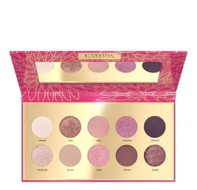 Eveline Cosmetics Romantic Eyeshadow Palette (Paleta 10 cieni do powiek)