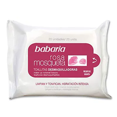 Babaria Natural Cosmetics Rosa Mosqueta, Toallitas Desmaquilladoras (Chusteczki do demakijażu)