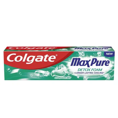 Colgate Max Pure, Detox Foam Effervescent Mint Toothpaste (Pasta do zębów)