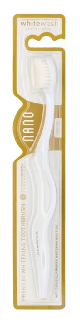 WhiteWash Laboratories Nano Premium Whitening Toothbrsuh Medium (Szczoteczka do zębów do zapobiegania i usuwania plam średnia)