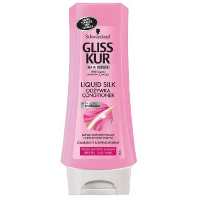 Schwarzkopf Gliss Kur Liquid Silk Conditioner (Odżywka z jedwabiem do włosów matowych i łamliwych (nowa wersja))