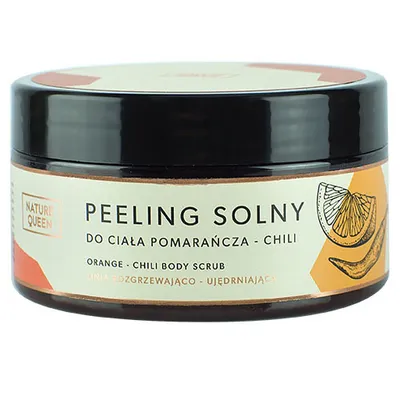 Nature Queen Linia rozgrzewająco-ujędrniająca, Peeling solny `Pomarańcza- chili`