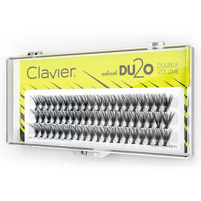 Clavier Natural DU2O Double Volume, Kępki rzęs 9 mm