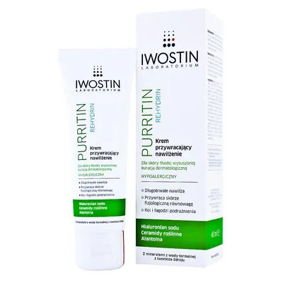 Iwostin Purritin, Rehydrin, Krem przywracający nawilżenie (nowa wersja)