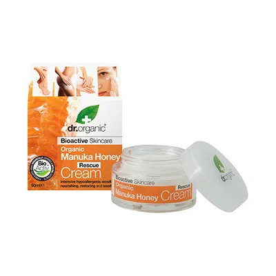 Dr.Organic Bioactive Skincare, Organic Manuka Honey, Rescue Cream (Organiczny krem ratunek do twarzy i ciała `Miód manuka`)