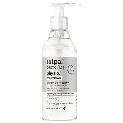 Tołpa Dermo Face, Physio Mikrobiom, Łagodny żel micelarny do mycia twarzy i oczu