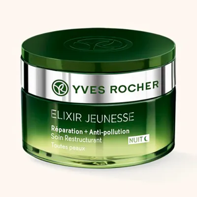 Yves Rocher Elixir Jeunesse, Reparation + Anti- Pollution Soin Restructurant Nuit (Krem restrukturyzujący na noc)