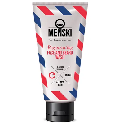 Menski Regenerating Face and Beard Wash (Regenerujący żel do mycia twarzy i brody)