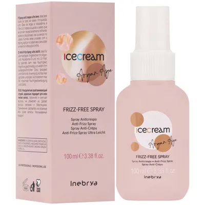 Inebrya Ice Cream, Argan Age, Frizz-free Spray (Spray przeciw puszeniu się włosów)