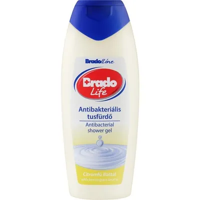 BradoLine Brado Life,  Antibacterial Shower Gel With Lemongrass Aroma (Antybakteryjny żel pod prysznic o zapachu limonki)