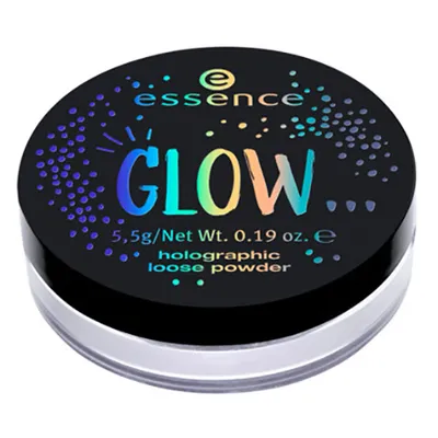 Essence Glow, Holographic Loose Powder (Rozświetlający sypki puder holograficzny)