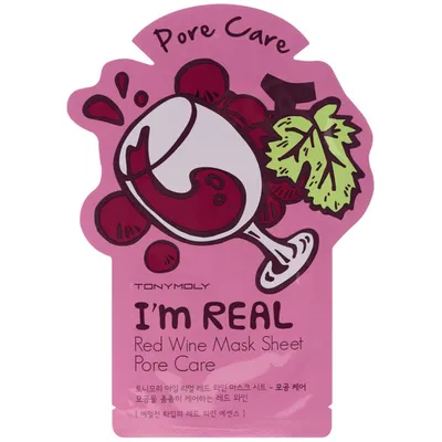Tony Moly I'm Real, Red Wine, Mask Sheet (Maska w płacie)