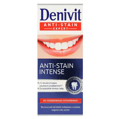 Denivit Anti-Stain Intense, Pasta do zębów usuwająca przebarwienia