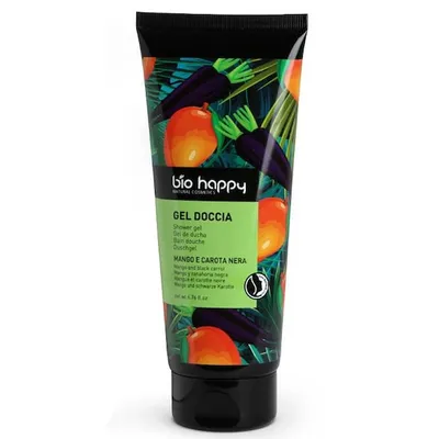 Bio Happy Gel Doccia Mango e Carota Nera (Żel pod prysznic `Mango & czarna marchew`)