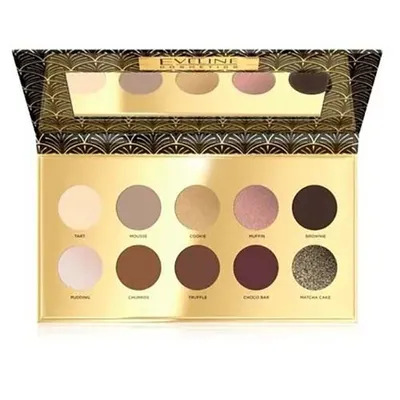 Eveline Cosmetics Chocolate Eyeshadow Palette (Paleta 10 cieni do powiek)