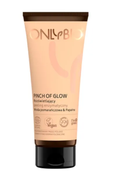 OnlyBio Pinch of Glow, Rozświetlający peeling enzymatyczny `Woda pomarańczowa i Papaina`