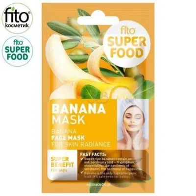 Fitokosmetik Fito Superfood, Maska do twarzy promienna skóra `Banany`