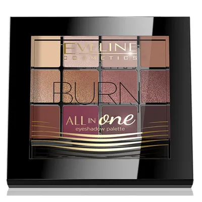 Eveline Cosmetics All in One Eyeshadow Palette 03 Burn (Paleta 12 cieni do powiek)