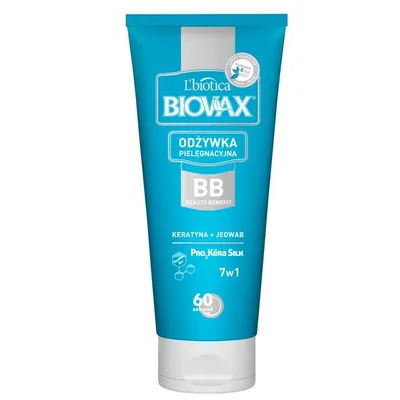 L'biotica Biovax BB Beauty Benefit, Keratyna + jedwab, Odżywka pielęgnacyjna