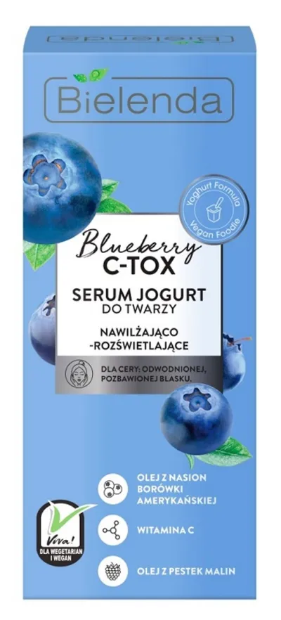 Bielenda Blueberry C-Tox, Serum jogurt nawilżająco-rozświetlające