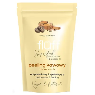 Fluff Superfood, Coffe Scrub Anticellulite & Firming Coffee & Caramel (Ujędrniający i antycellulitowy peeling do ciała `Kawa i karmel`)
