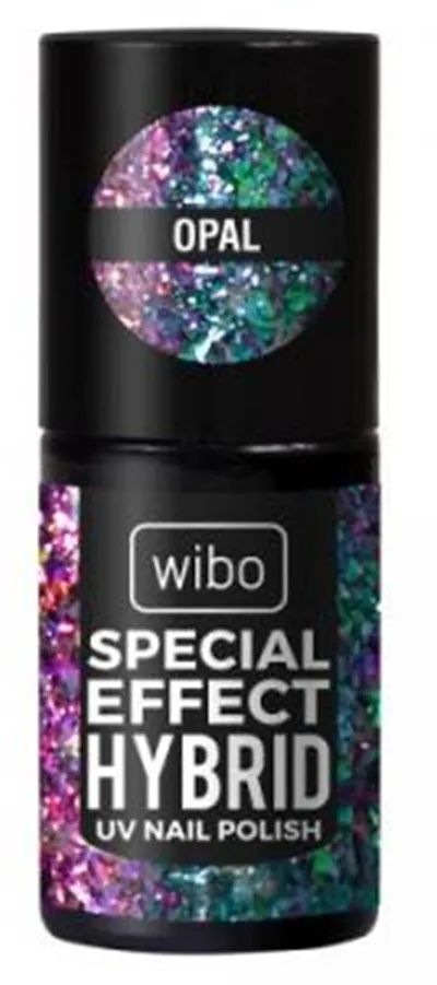 Wibo Real Hybrid, Special Effect Hybrid UV Nail Polish (Metaliczno - brokatowy lakier hybrydowy)