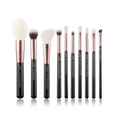 Jessup T163 Black/Rose Gold Brushes Set (Zestaw 10 pędzli)