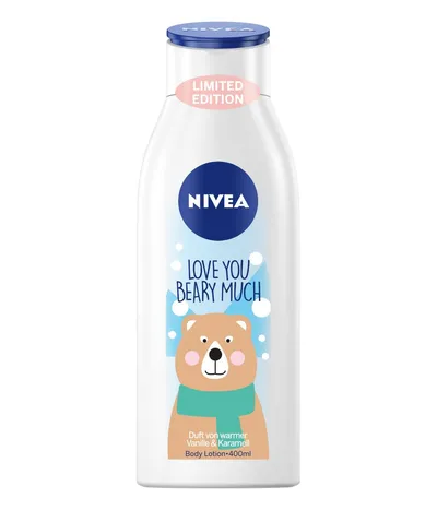 Nivea Love You Beary, Much Body Lotion (Balsam do ciała o zapachu wanilii i karmelu)