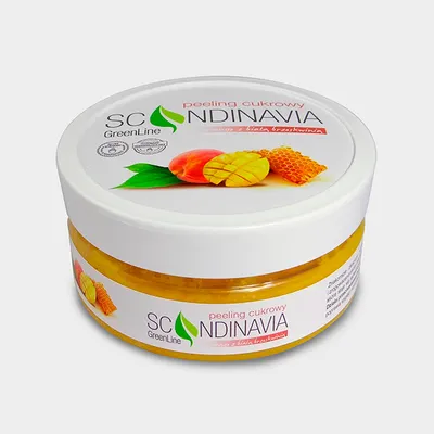 Scandinavia Green Line, Peeling cukrowy `Mango z białą brzoskwinią`