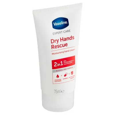 Vaseline Expert Care Dry Hands Rescue 2 in 1 Moisturising Hand Cream (Nawilżający antybakteryjny  krem do rąk)
