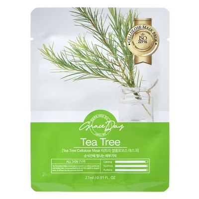 Grace Day Tea Tree Cellulose Mask (Maska w płachcie `Drzewo herbaciane`)
