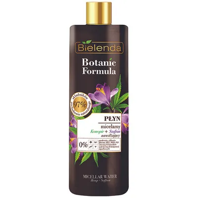 Bielenda Botanic Formula, Nawilżający płyn micelarny `Olej z konopi + szafran`